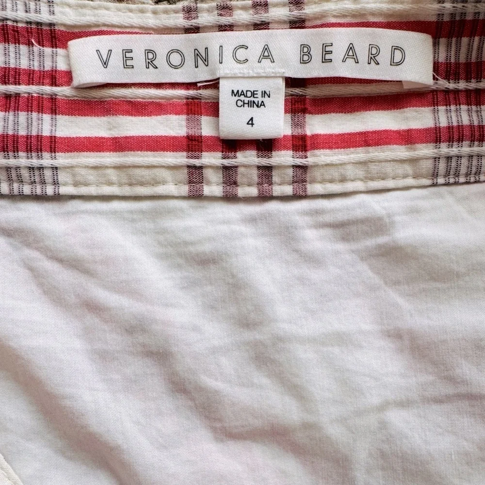 Veronica Beard Kaia pink plaid mini skirt size 4